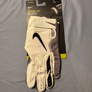 Nike Vapor Jet White and Gray football glove